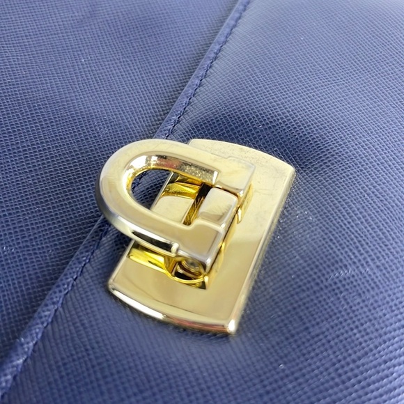 Vintage SISO Made in Italy Handbag Navy Blue - Picture 8 of 16